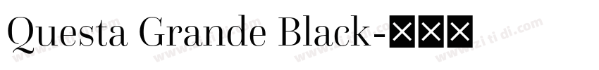 Questa Grande Black字体转换